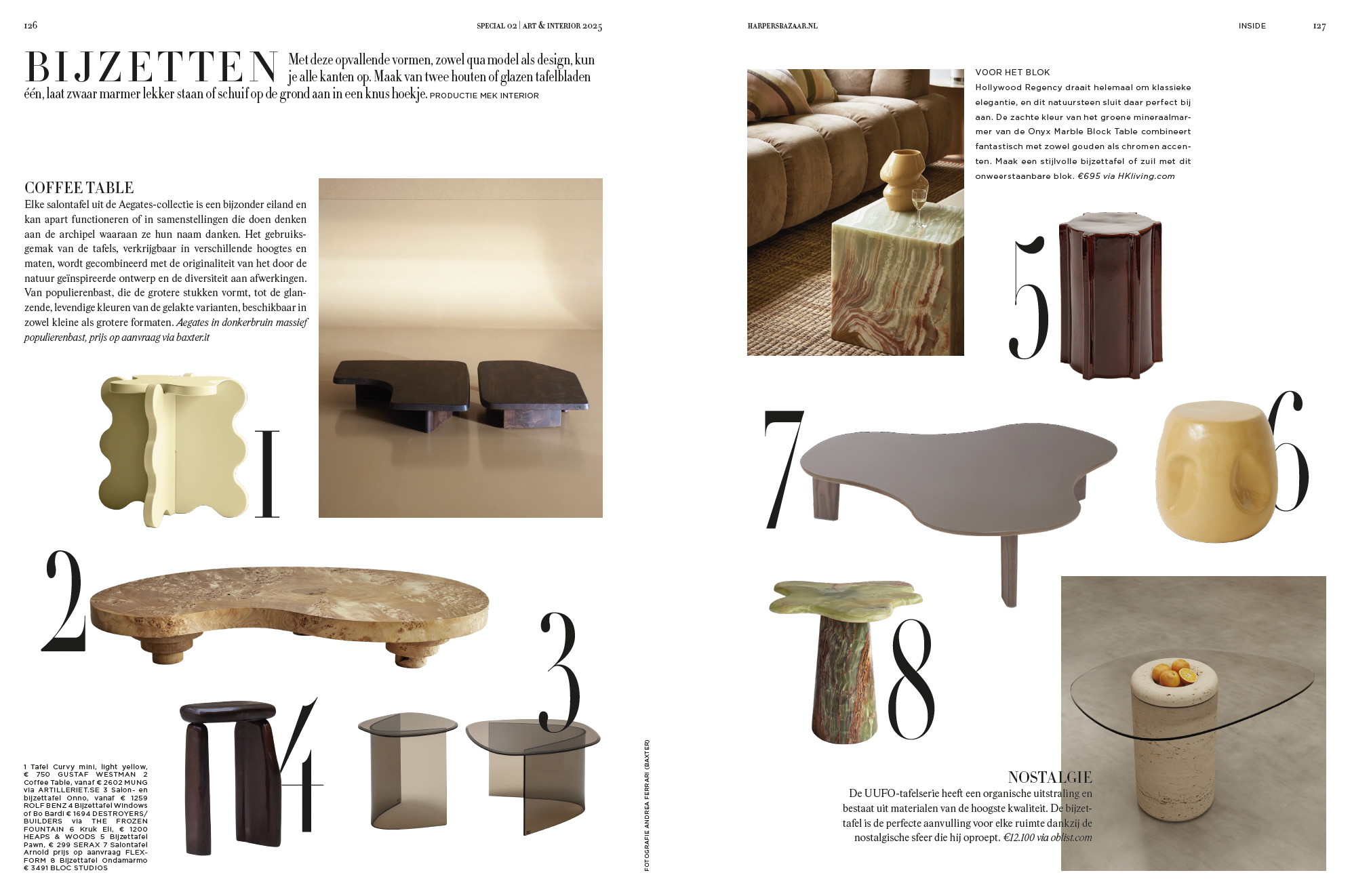 UUFO Side Table — Sculptural Travertine Side Table